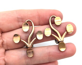 Vintage Renoir Copper Clip on Earrings