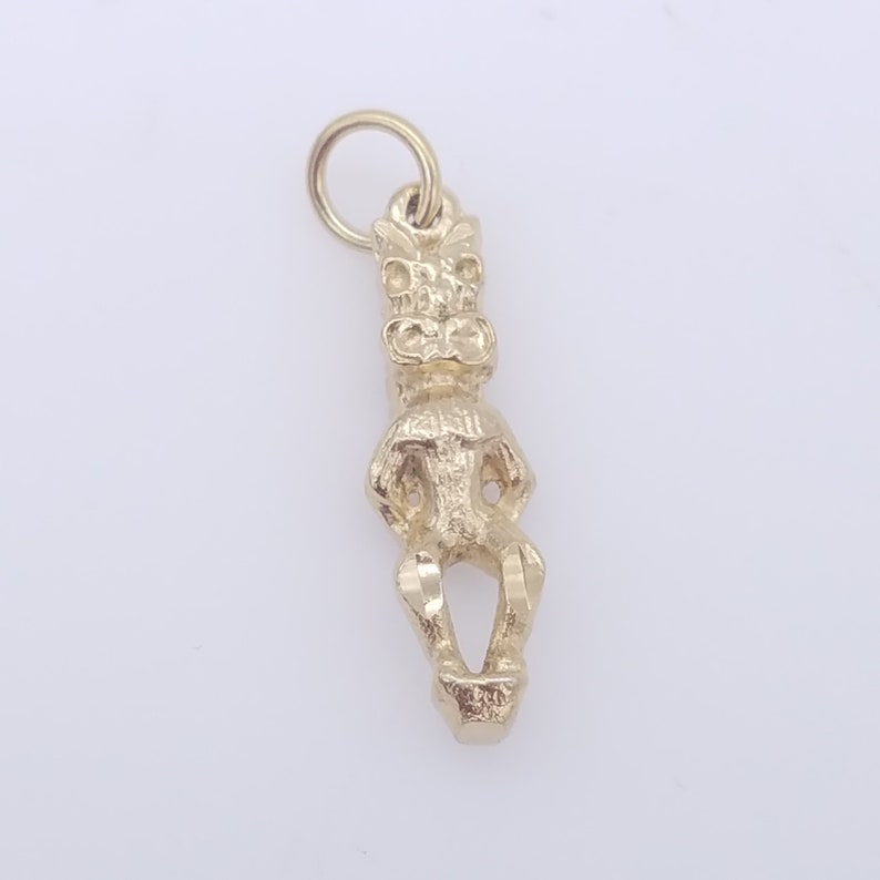 Old Stock Gold Plated Tribal Dancer Totem Pendant or Charm