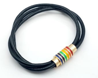 Over 30 Colors! Triple Strand Leather Cord Bracelet - Custom Made