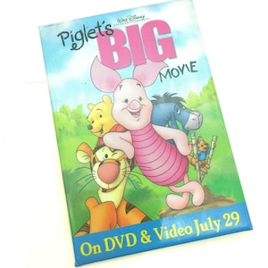 Vintage Disney Piglet&#39;s Big Movie Advertising Pinback Button