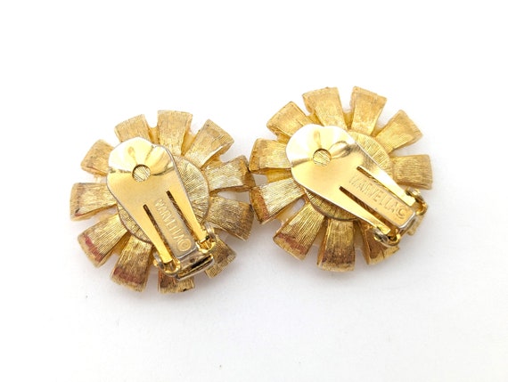1960s White Lucite and Brushed Gold Tone Floral C… - image 7