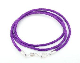 Sterling Silver Satin Cord Necklace - Made to Order Minimalist Choker