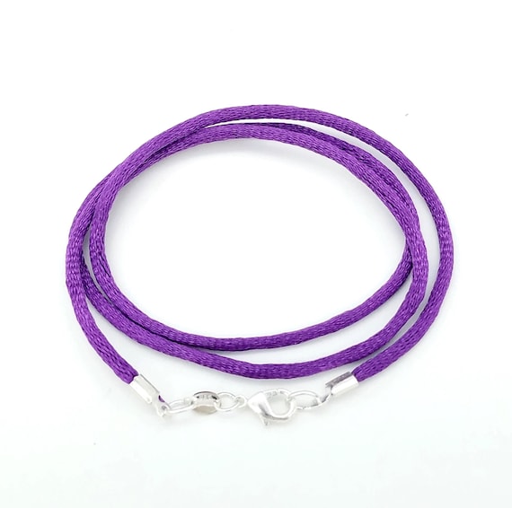 Sterling Silver Satin Cord Necklace - Made to Order Minimalist Choker