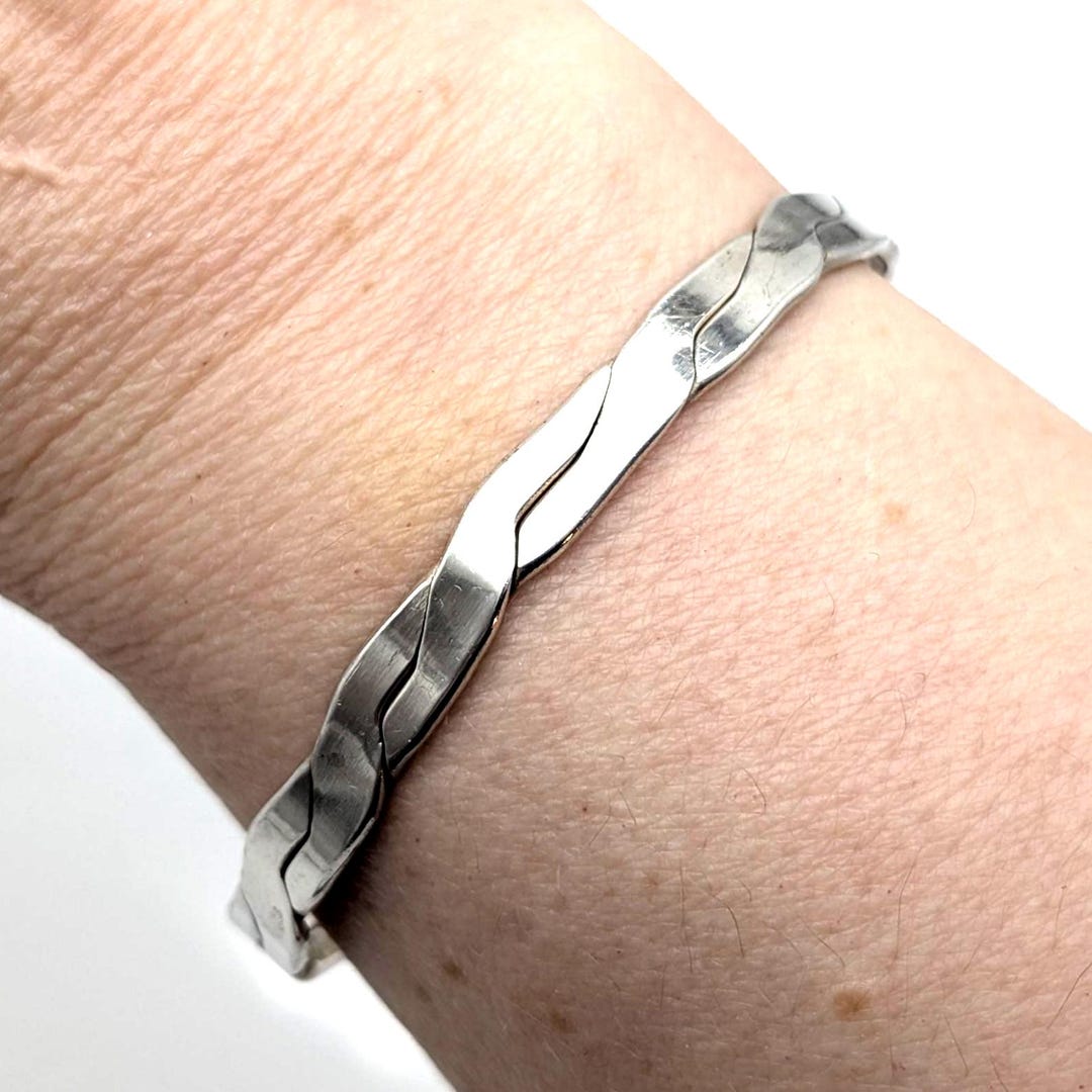 Taxco Sterling Silver Bangle Bracelet, Rope Twist Bracelet - Etsy