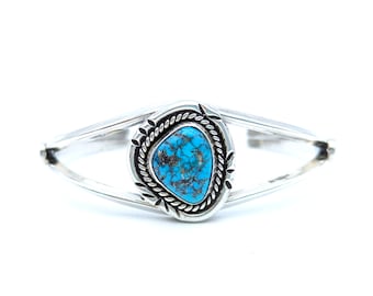 Vintage Sterling Silver & Turquoise Cuff Bracelet