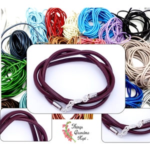 Custom Made Sterling Silver & 3mm Genuine Leather Cord Necklace