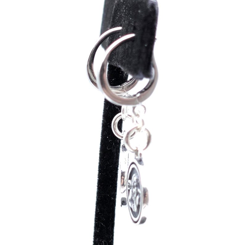 Oxidized Sterling Silver Angel Charm Dangle Earrings, Cherub Hoops image 7