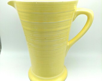 Crown Ducal Art Deco Yellow Pitcher
