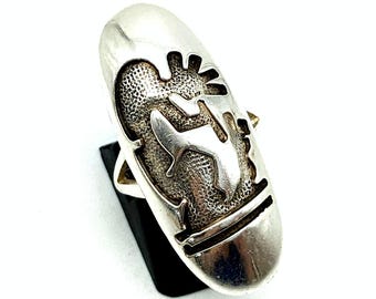 Sterling Silver Native American Kokopelli Ring - Size 6 - Stamped