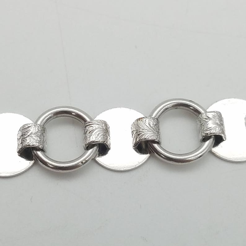 Vintage Sarah Coventry Silver Circle Link 3 in 1 Bracelet /& Necklace Set
