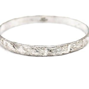 Vintage Taxco Sterling Silver Aztec Style Bangle Bracelet - 8.25"