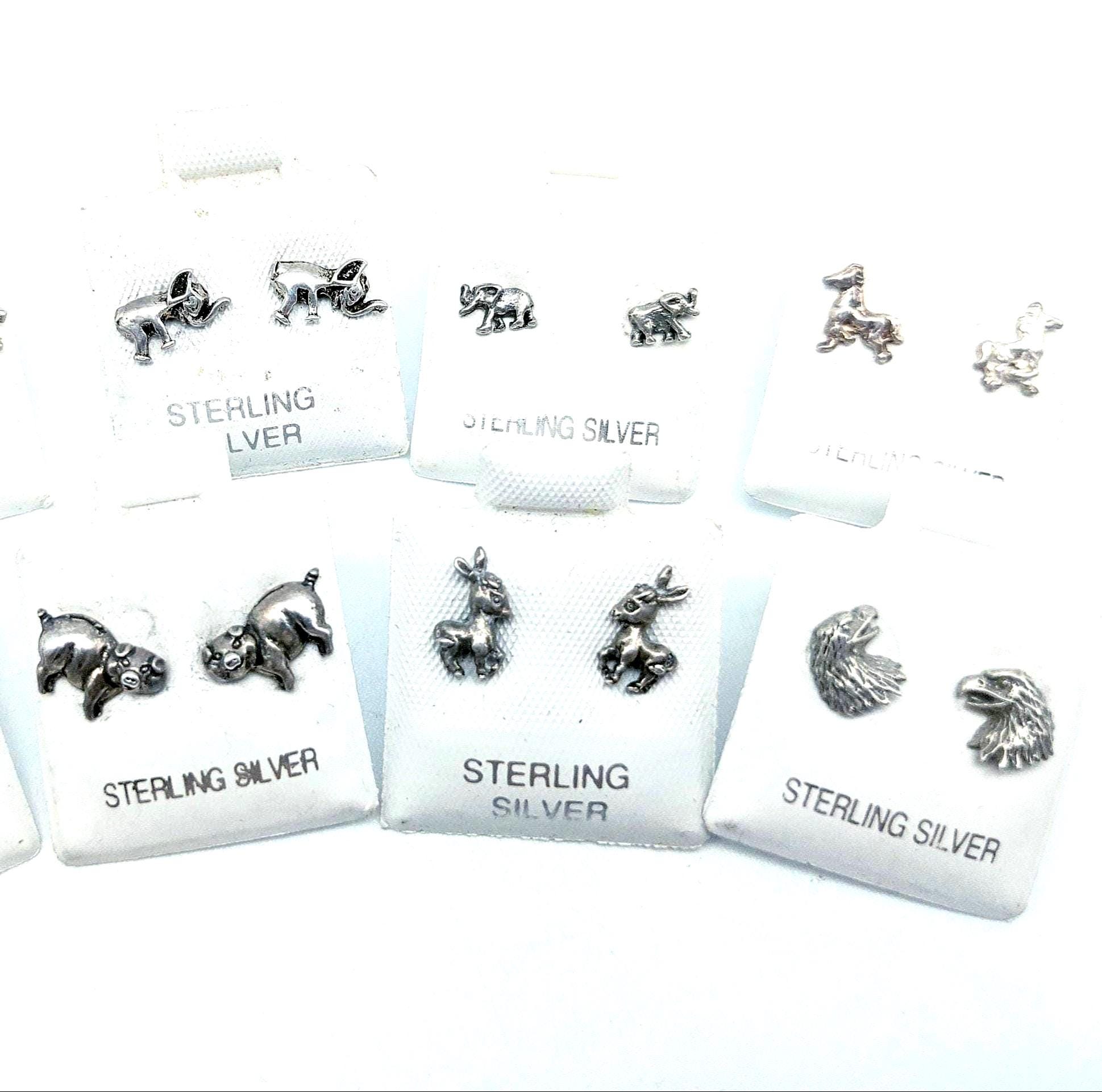 thumbnail image 2 of Bear And Eagle Stud Earrings, Unique Handmade Stud Earrings 2 of 11