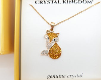 Choice of Gold Plated Crystal Animal Pendant Necklaces - Old Stock, New in Box