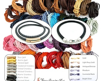 Thick 5mm Genuine Braided Leather Bracelet or Wrap Bracelet - Custom Made