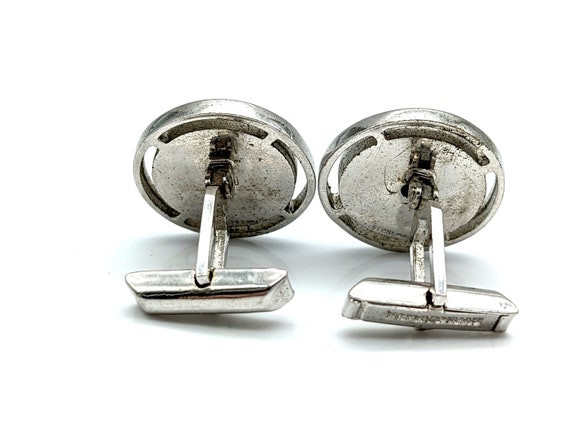 Vintage Sterling Silver & Hematite Cufflinks - 21… - image 7