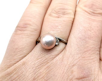 Silver Plated Cultured Pearl Ring - Choice of Colors