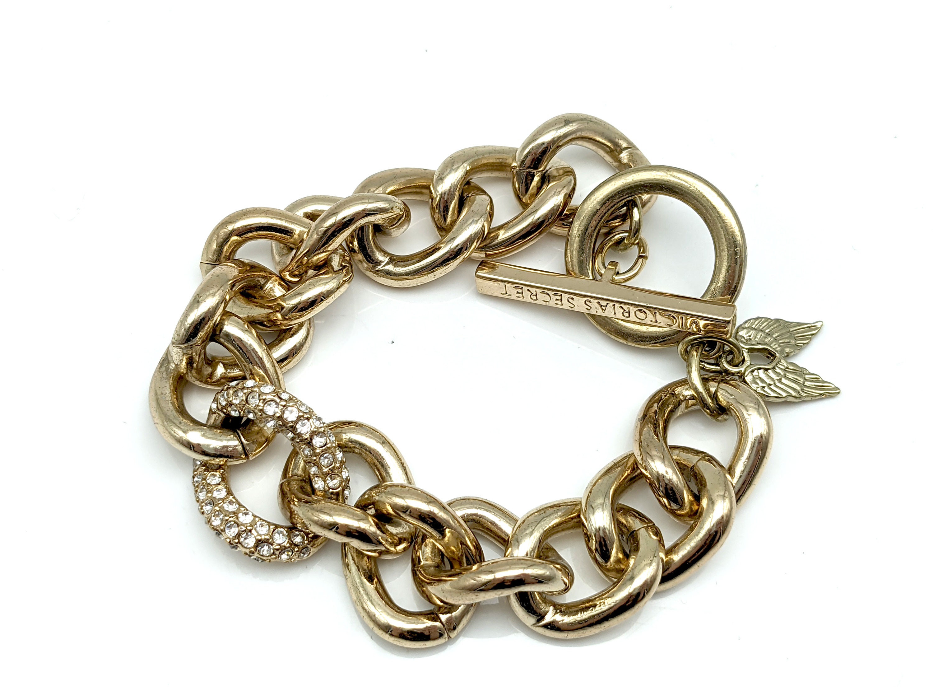 Victoria secret shop gold chain bracelet