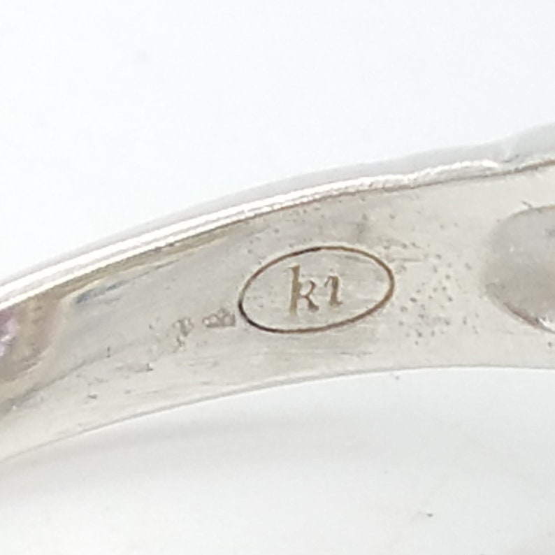 Vintage 14K Gold Size 8.5 4.5 Carat Amethyst /& Diamond Vintage Statement Ring Sterling Silver