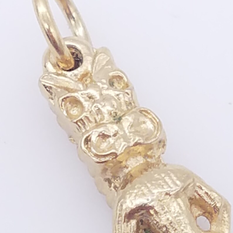 Old Stock Gold Plated Tribal Dancer Totem Pendant or Charm