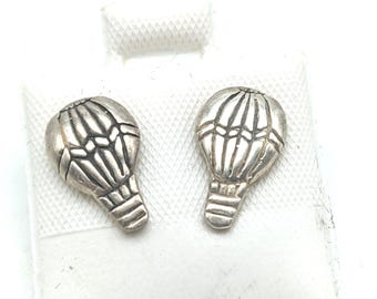 Sterling Silver Hot Air Balloon Stud Earrings