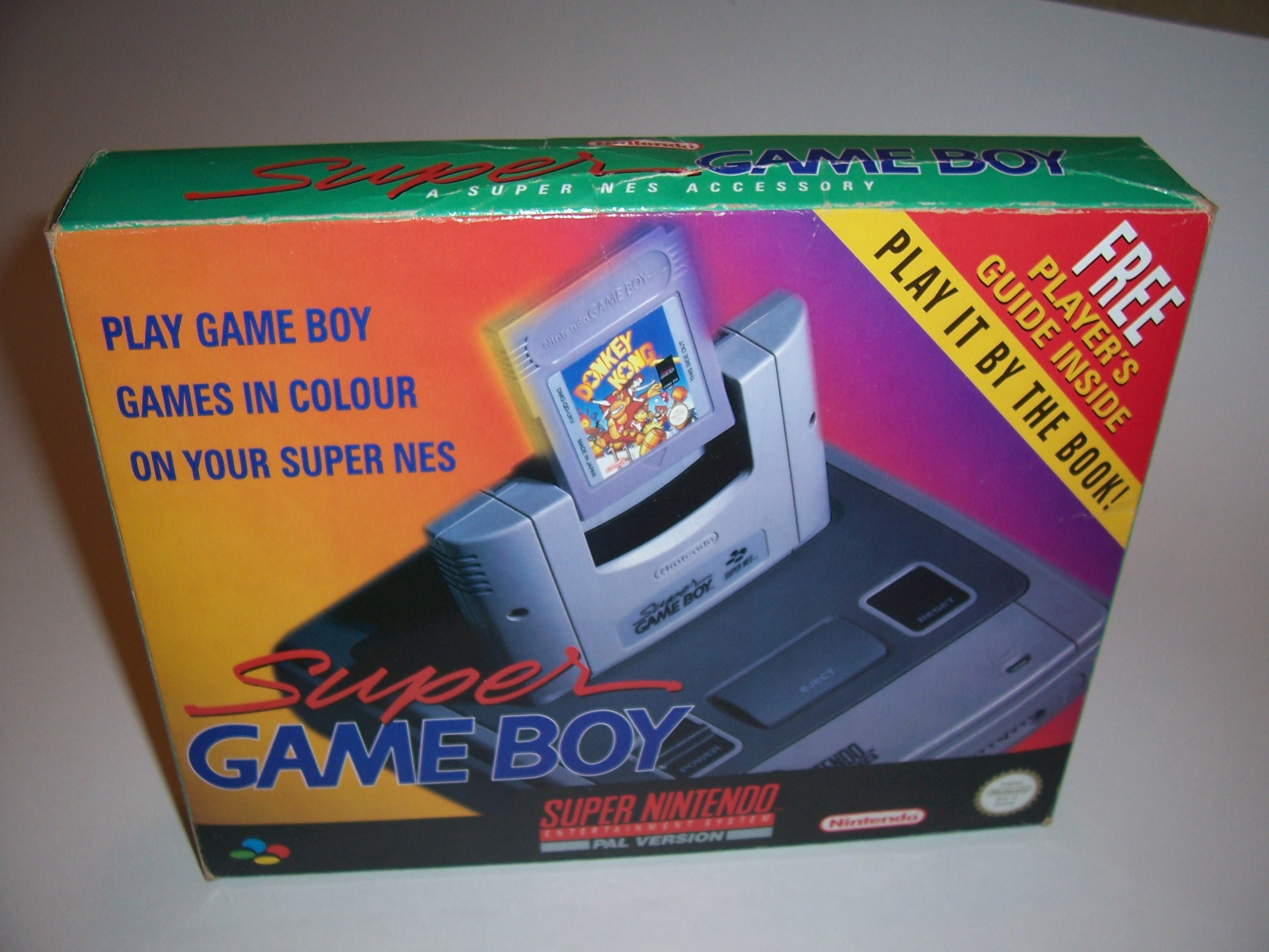 Sale Very Rare Super Gameboy Big Box Original Snes Super Etsy