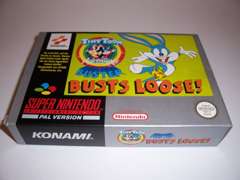 Tiny Toon Adventures Buster Busts Loose Snes Super nintendo Etsy