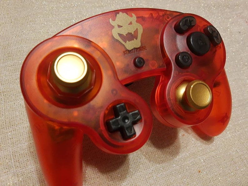 Bowser Themed Modded Gamecube Controller Etsy