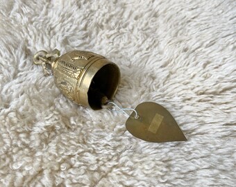 Brass Hanging Bell with Chain Home D\u00e9cor Decorative bell with brass chain temple bellIndian antiques Indian handicraft brass decor