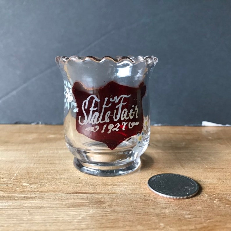 Antique State Fair Souvenir Toothpick Holder 1927 Hand Image 0