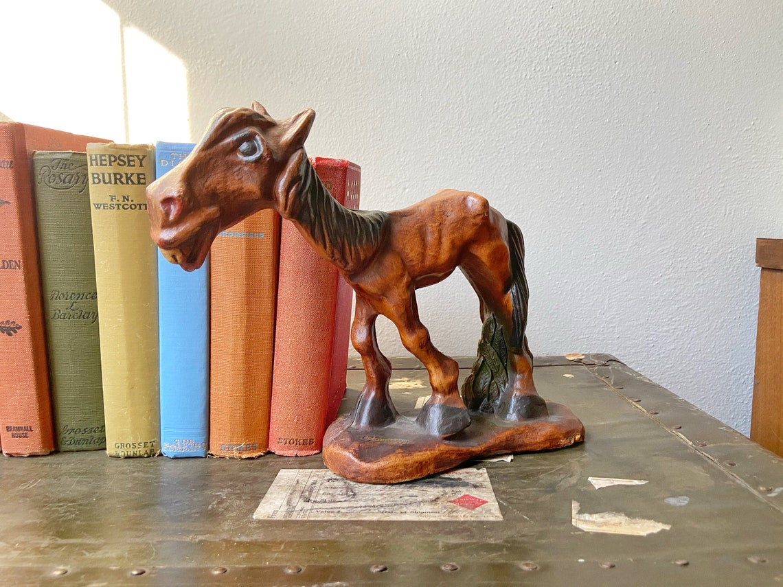 Hungry Horse Dam Souvenir ResinWood Horse Statue / Sorrowful Etsy