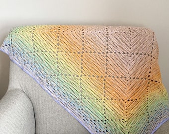 PDF Pattern - Not So Dainty Diamond Crochet Blanket Pattern - Intermediate level - Instant Download