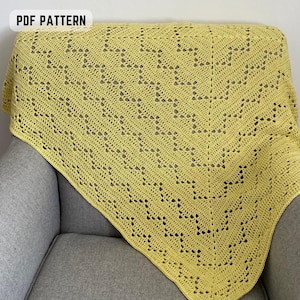Patrón PDF - Manta de crochet Rayitos - Nivel intermedio - Descarga instantánea