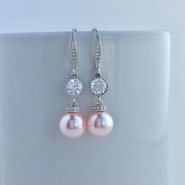 Pink Crystal Earring Etsy
