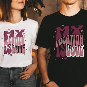 St. Therese of Lisieux Unisex Jersey Short Sleeve Tee, My vocation is Love, Catholic Apparel, St. Therese gift Shirt, Catholic Saint t-Shirt