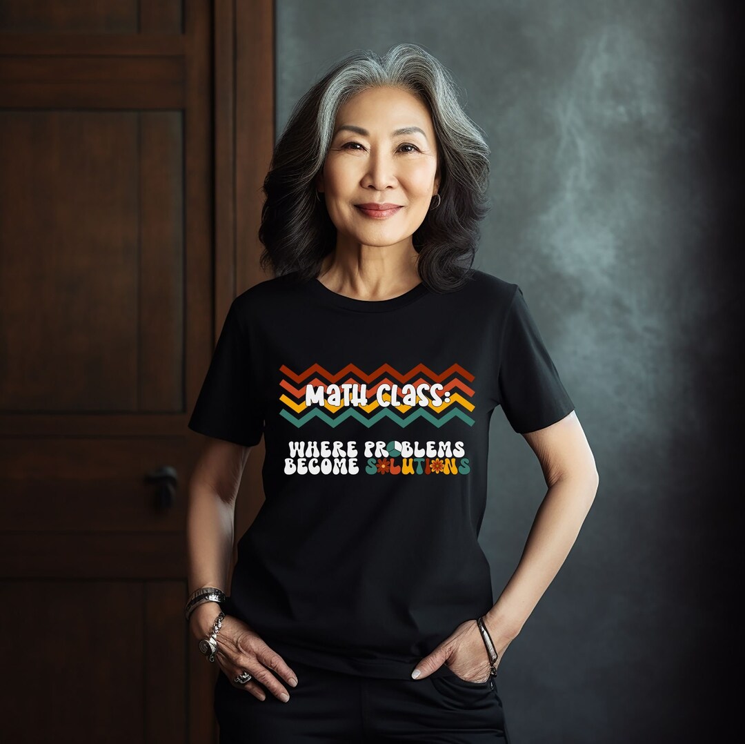 Funky, Retro Math Class Teacher Unisex T-shirt. Where Problems Become ...
