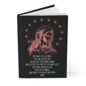 Heilige Jungfrau Maria Hardcover Journal Notizbuch Matt, katholisches Konfirmationsgeschenk für Mama / Papa / Priester, Gebetstagebuch, katholische Messe, Anbetung