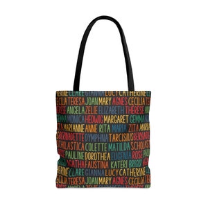 Women of Faith Saint Tote Bag, Catholic Mass bag, Traditional Catholic Mom/Women Gift, First Communion/Confirmation Present, Adoration Bag