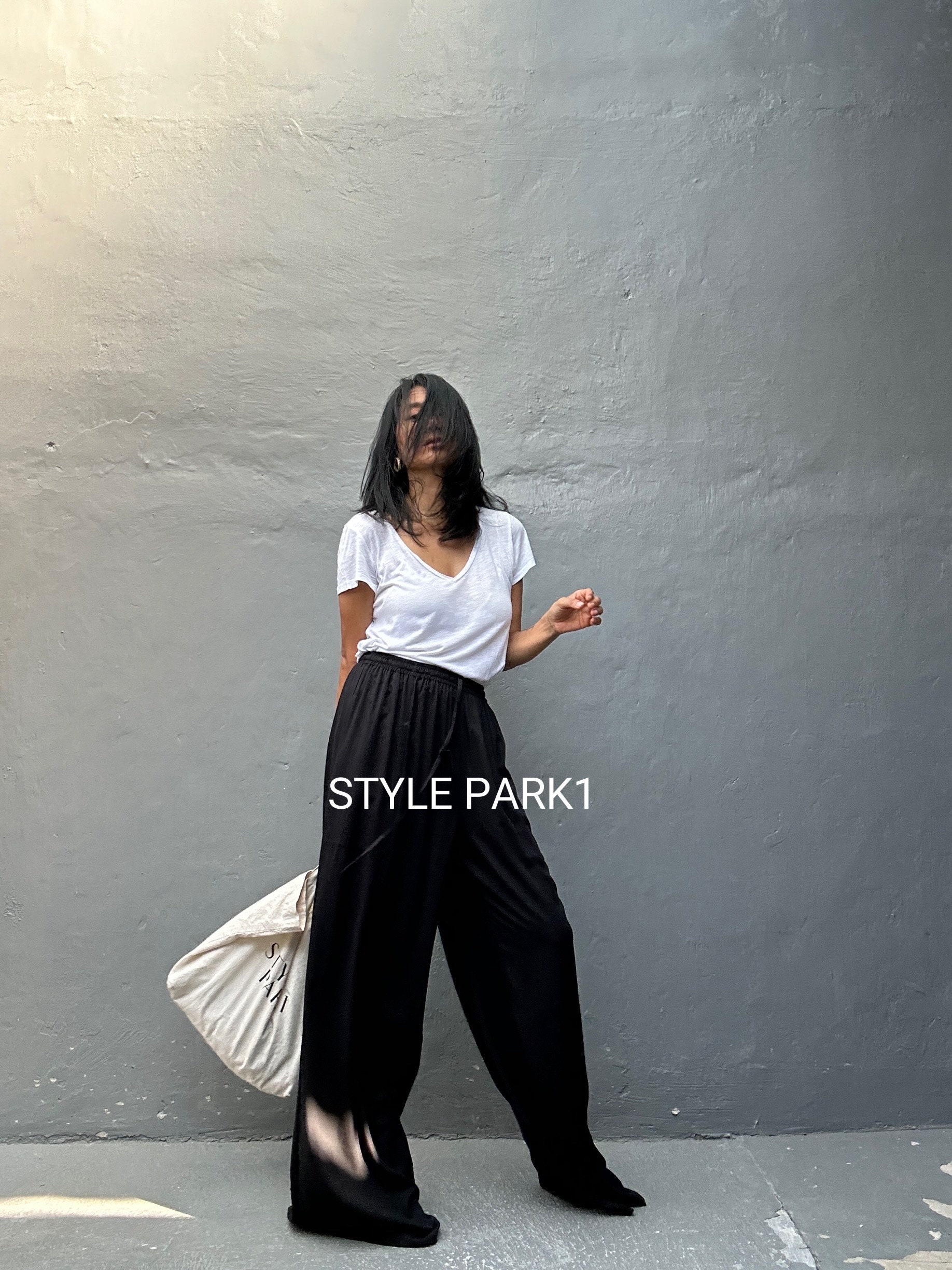 【BOHEMIAN SEOUL】BOHEMSEO LOGO BAND JERSEY BOOTCUT PANTS BOHEMIAN SEOUL] LOGO BAND JERSEY BOOTCUT PANTS, BLACK 正規品
