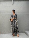 KT18\/ Tie dyed ,Long Kaftan simple Dress, stylish, Elegant, Miami,lbiza,Holiday Dress,Evening dress,loose fit
