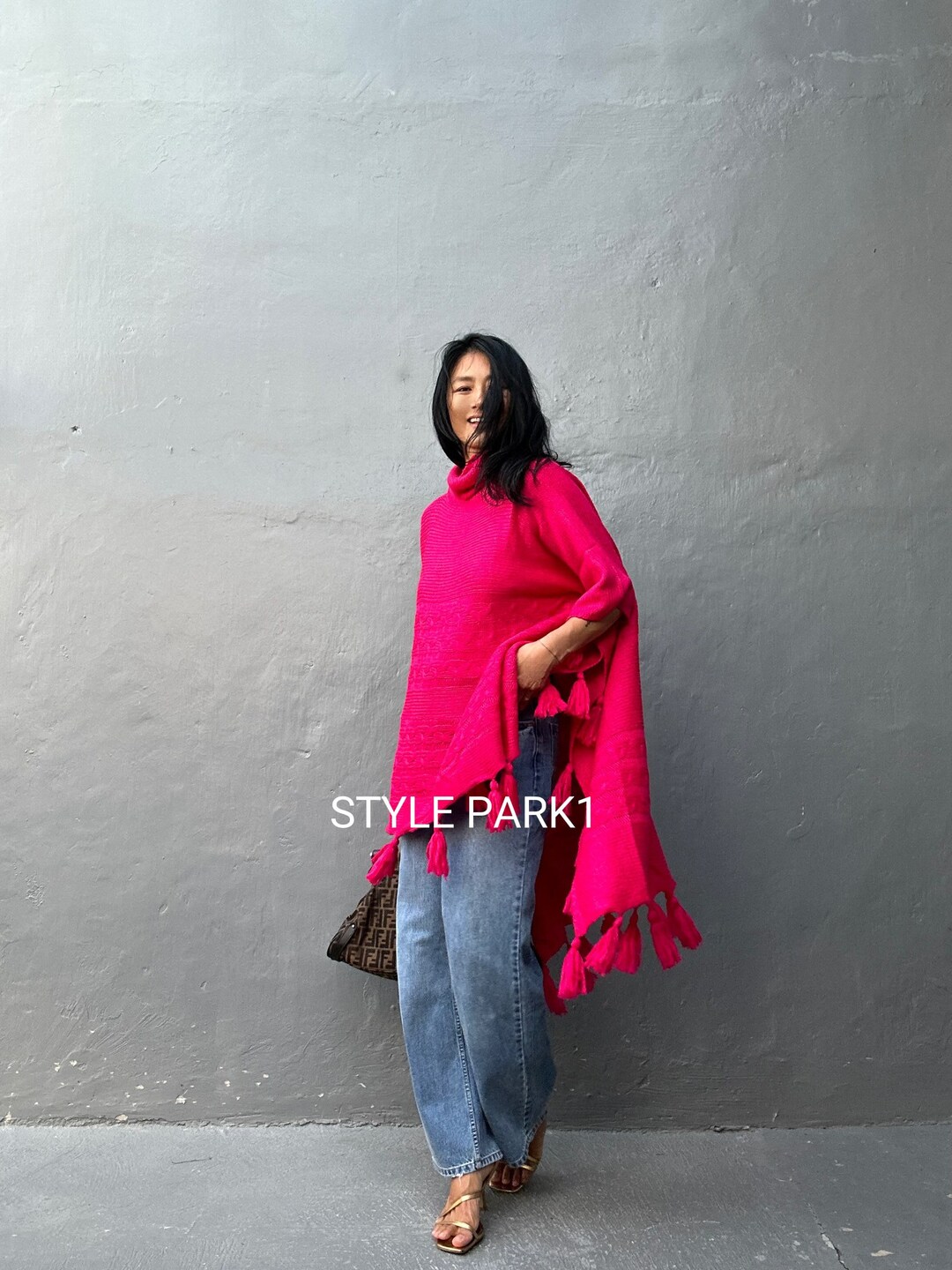 Swl41/sweater Long Tassel Cape Etsy