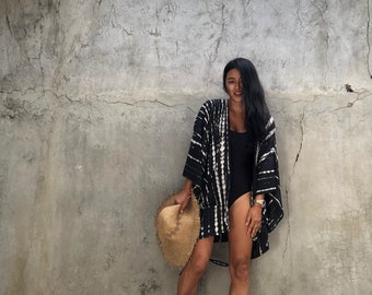 LKP7/Short Kimono, Robe, Summer,Unisex Kimono,Beach cover up