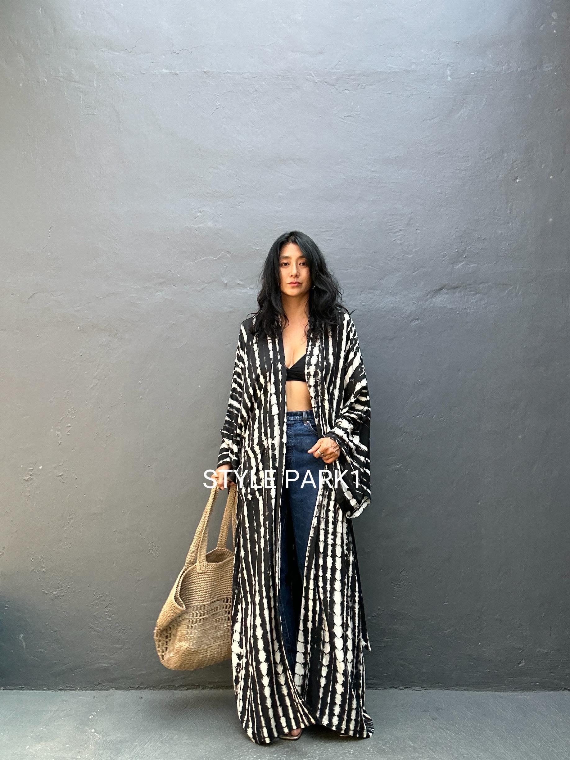 Lkb176/oversized Length Long Kimono, Robe, Summer,unisex Kimono