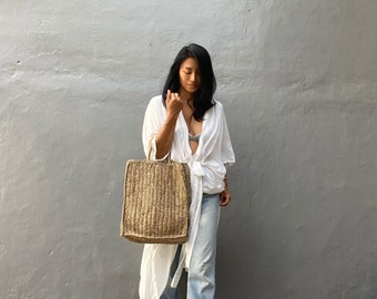 BA08/Bolso natural rafia, bolso tote, bolso rafia, amigo regalo,