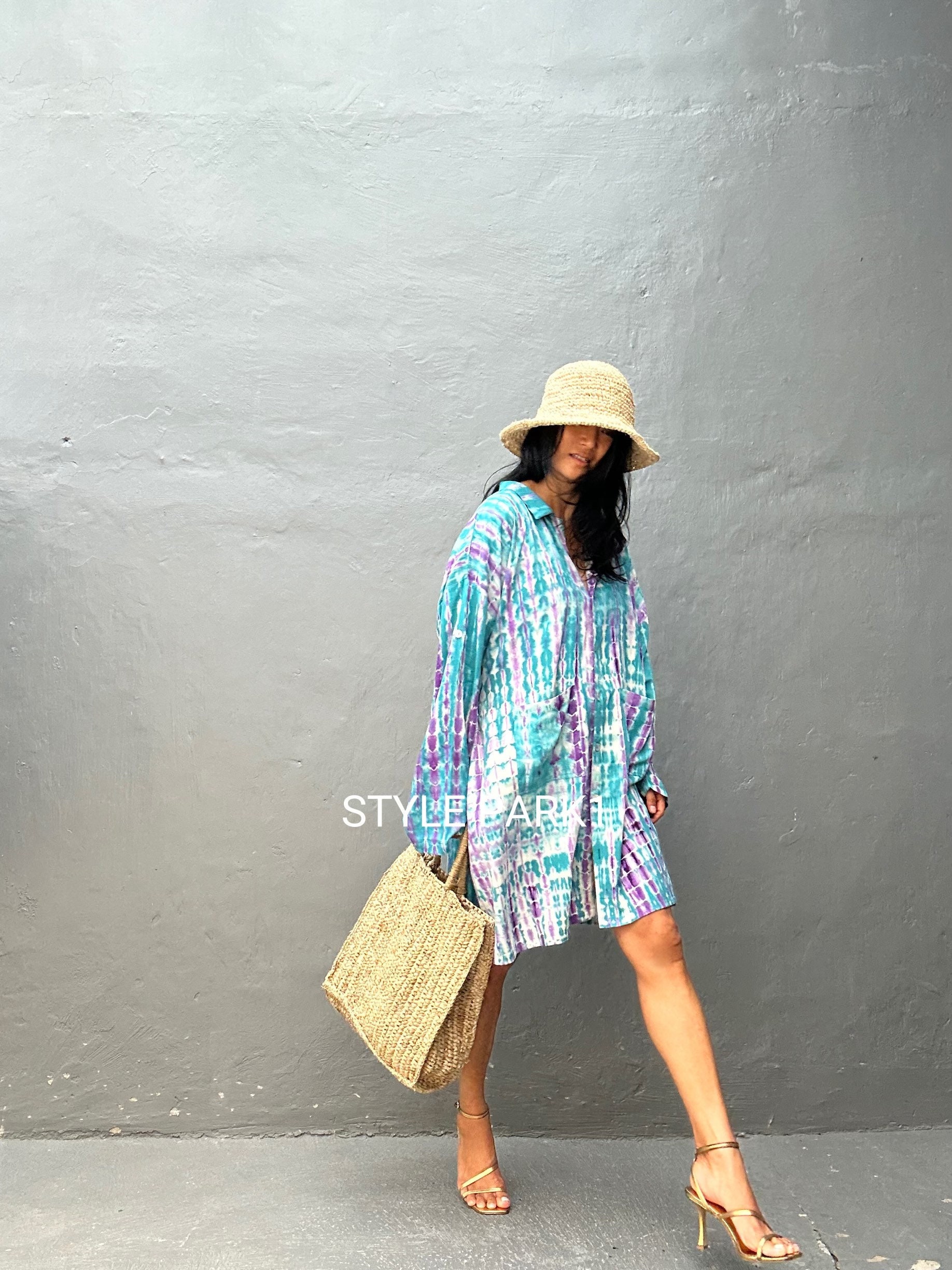 Kup12/tie Dyed Oversized Shirts ,boho Chic, Shirt Dress Kup12/tie Dyed Oversized Shirts ,boho Chic, Shirt Dress