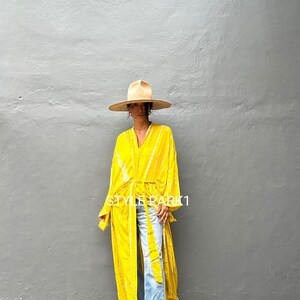 LKSB30/For tall women,Oversized Long Kimono, Robe, Summer,Unisex Kimono,Tall Womens,Vacations, Plus size zdjęcie 2