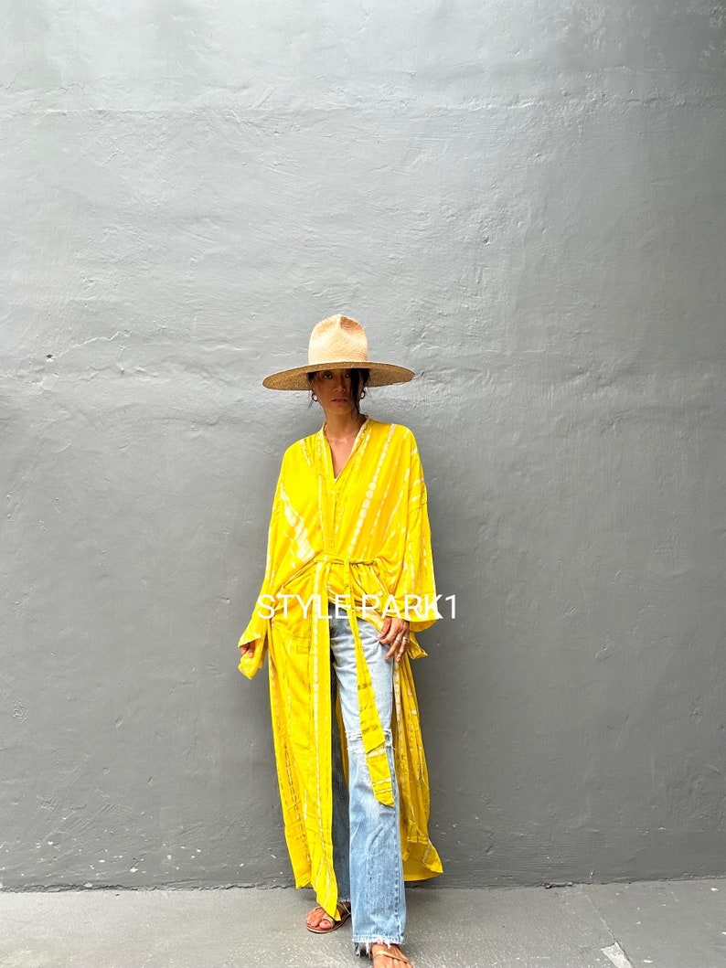 LKSB30/For tall women,Oversized Long Kimono, Robe, Summer,Unisex Kimono,Tall Womens,Vacations, Plus size zdjęcie 2