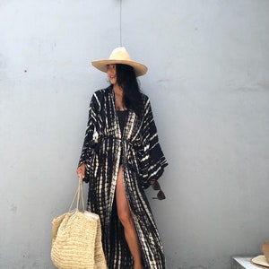 LKB19/Oversized length Long Kimono, Robe, Summer,Unisex Kimono,Tall Womens,Vacations, Holiday Look image 1