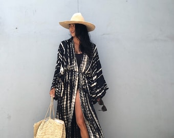 LKB19/Oversized length Long Kimono, Robe, Summer,Unisex Kimono,Tall Women’s,Vacations, Holiday Look