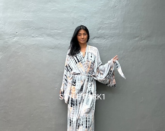 Lkb137/oversized Length Long Kimono, Robe, Summer,unisex