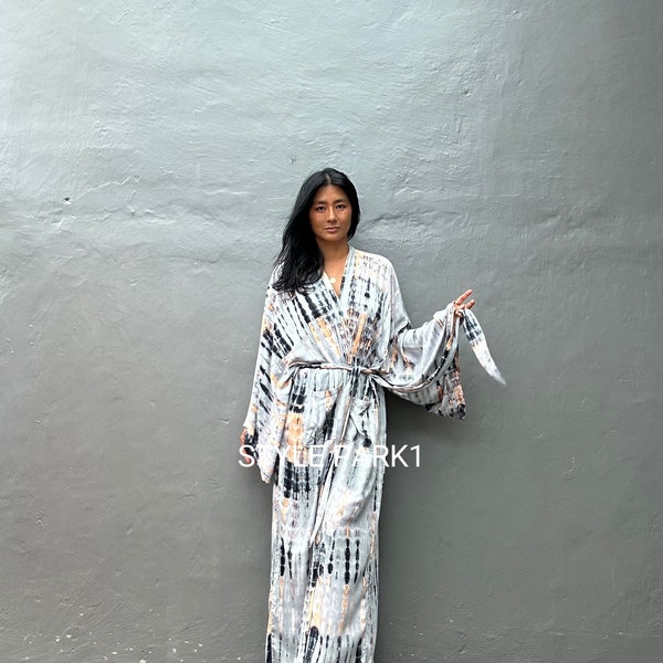 LKB137/Oversized length Long Kimono, Robe, Summer,Unisex Kimono,Tall Women’s,Vacations, Holiday Look
